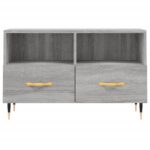 Meuble TV Sonoma gris 80x36x50 cm Bois d'ingénierie – Image 3