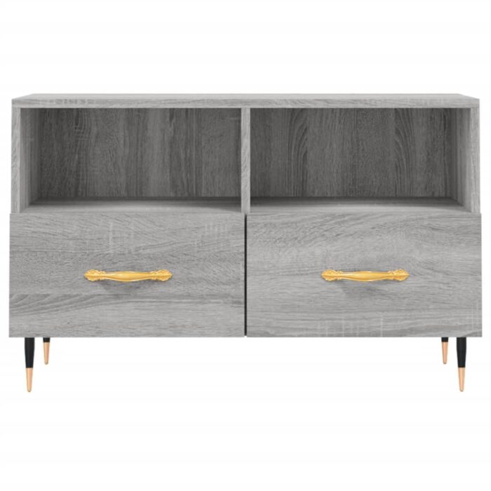 Meuble TV Sonoma gris 80x36x50 cm Bois d'ingénierie – Image 3