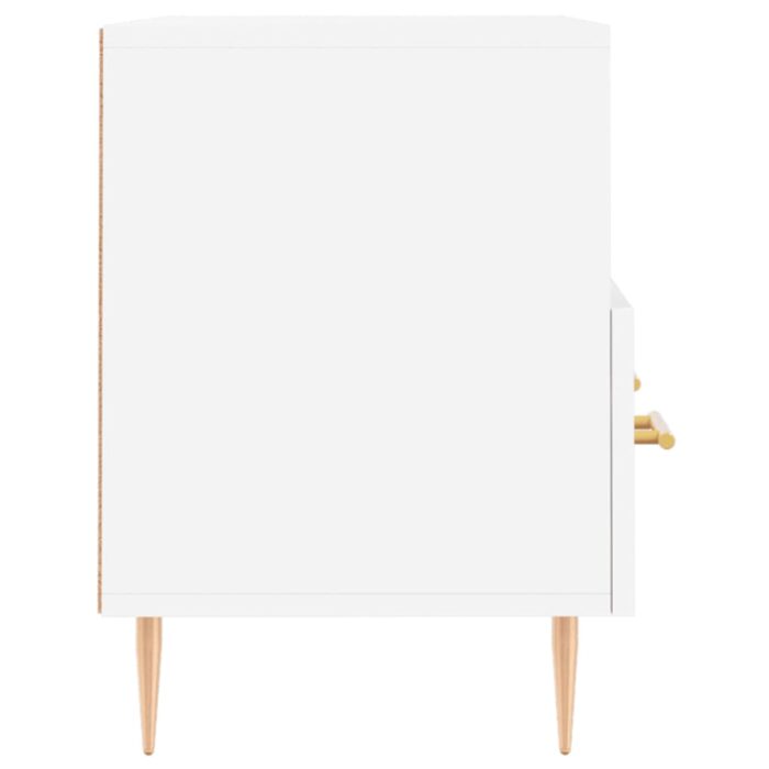 Meuble TV Blanc 80x36x50 cm Bois d'ingénierie – Image 5