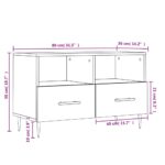 Meuble TV Chêne sonoma 80x36x50 cm Bois d'ingénierie – Image 10