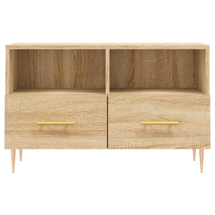 Meuble TV Chêne sonoma 80x36x50 cm Bois d'ingénierie – Image 3