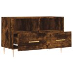 Meuble TV Chêne fumé 80x36x50 cm Bois d'ingénierie – Image 4