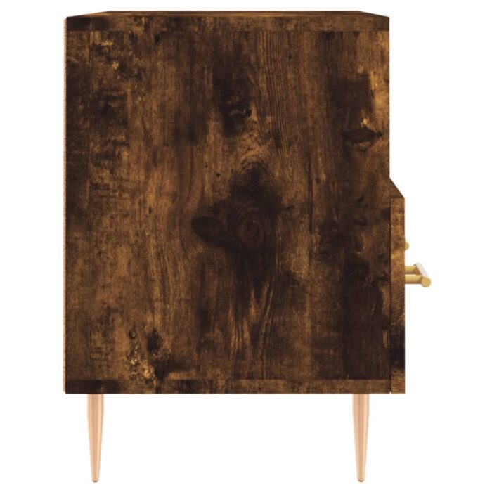 Meuble TV Chêne fumé 80x36x50 cm Bois d'ingénierie – Image 5