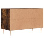 Meuble TV Chêne fumé 80x36x50 cm Bois d'ingénierie – Image 6