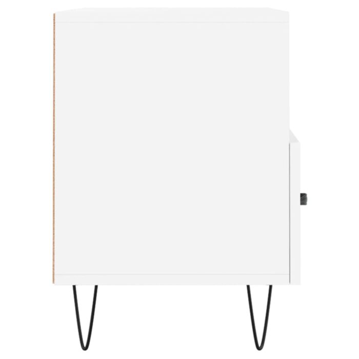 Meuble TV Blanc 80x36x50 cm Bois d'ingénierie – Image 5