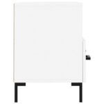 Meuble TV Blanc 80x36x50 cm Bois d'ingénierie – Image 5