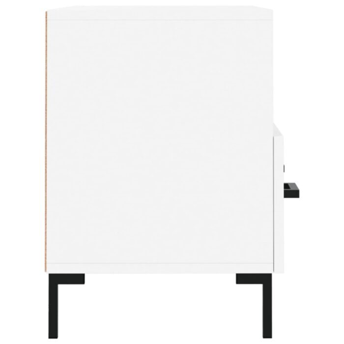 Meuble TV Blanc 80x36x50 cm Bois d'ingénierie – Image 5