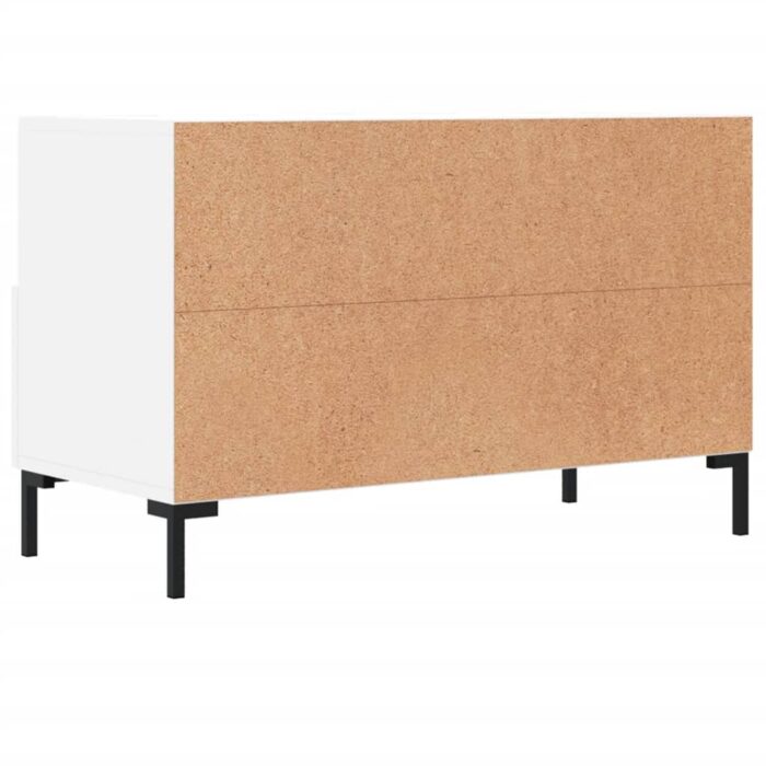 Meuble TV Blanc 80x36x50 cm Bois d'ingénierie – Image 6