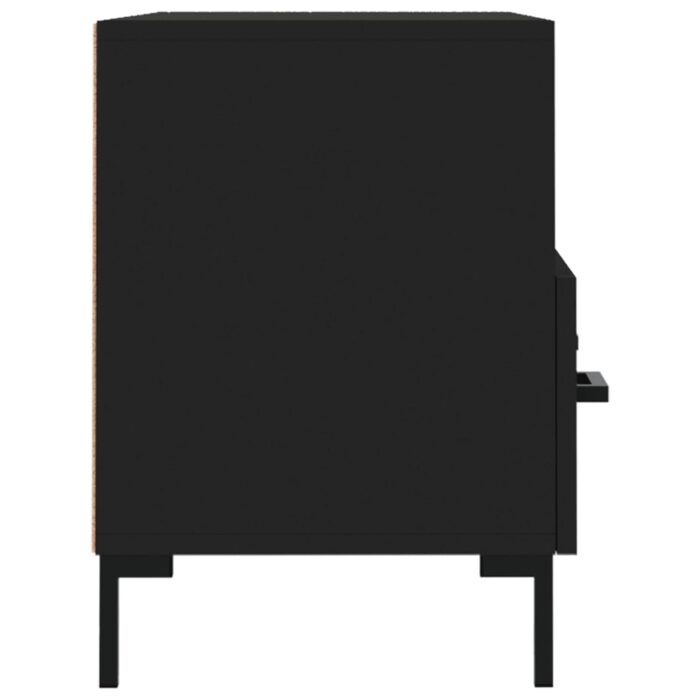 Meuble TV Noir 80x36x50 cm Bois d'ingénierie – Image 5