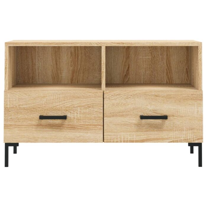 Meuble TV Chêne sonoma 80x36x50 cm Bois d'ingénierie – Image 3