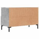 Meuble TV Gris béton 80x36x50 cm Bois d'ingénierie – Image 6