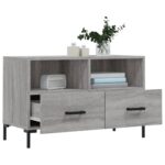 Meuble TV Sonoma gris 80x36x50 cm Bois d'ingénierie – Image 2