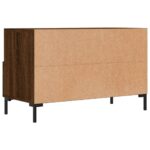 Meuble TV Chêne marron 80x36x50 cm Bois d'ingénierie – Image 6