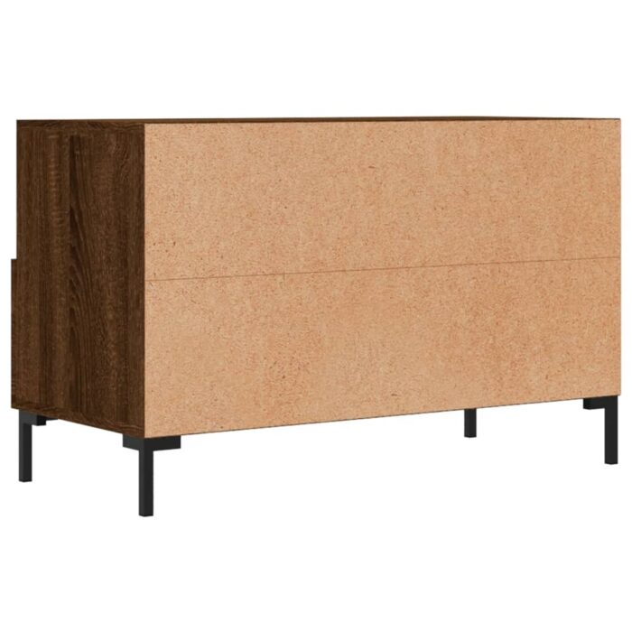 Meuble TV Chêne marron 80x36x50 cm Bois d'ingénierie – Image 6