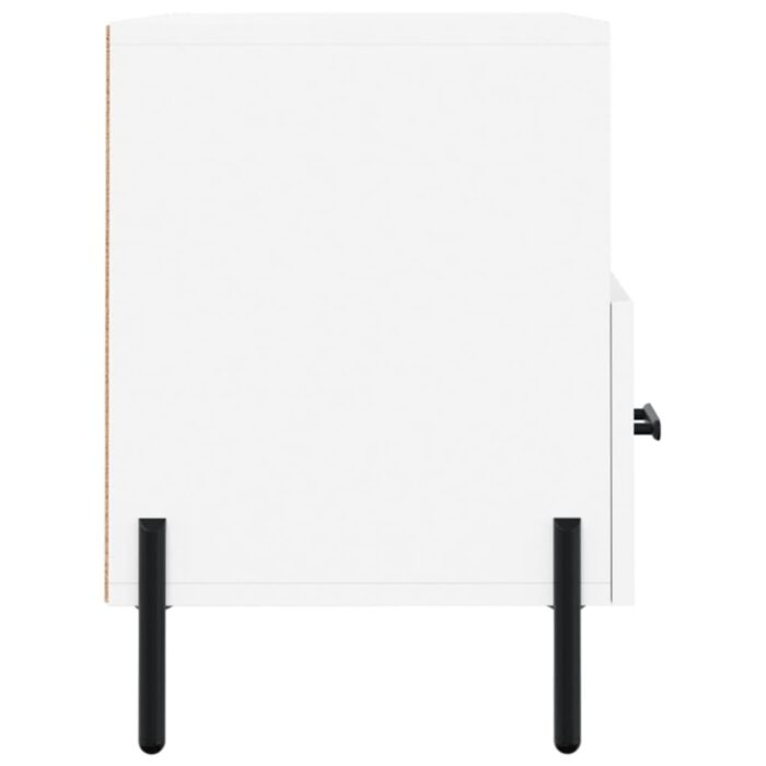 Meuble TV Blanc 80x36x50 cm Bois d'ingénierie – Image 5
