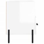Meuble TV Blanc brillant 80x36x50 cm Bois d'ingénierie – Image 5