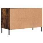 Meuble TV Chêne fumé 80x36x50 cm Bois d'ingénierie – Image 6