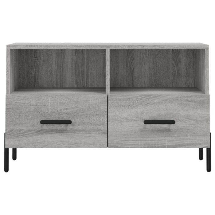 Meuble TV Sonoma gris 80x36x50 cm Bois d'ingénierie – Image 3
