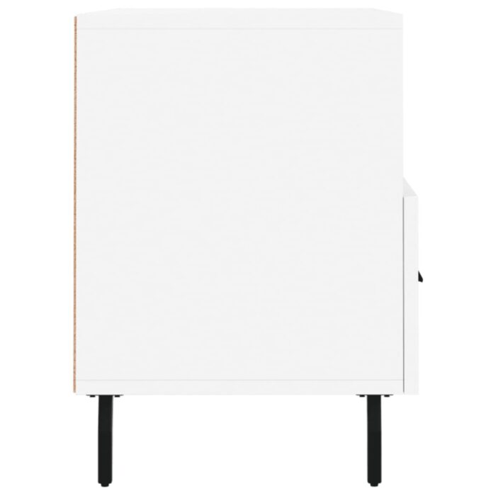 Meuble TV Blanc 80x36x50 cm Bois d'ingénierie – Image 5