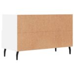 Meuble TV Blanc 80x36x50 cm Bois d'ingénierie – Image 6