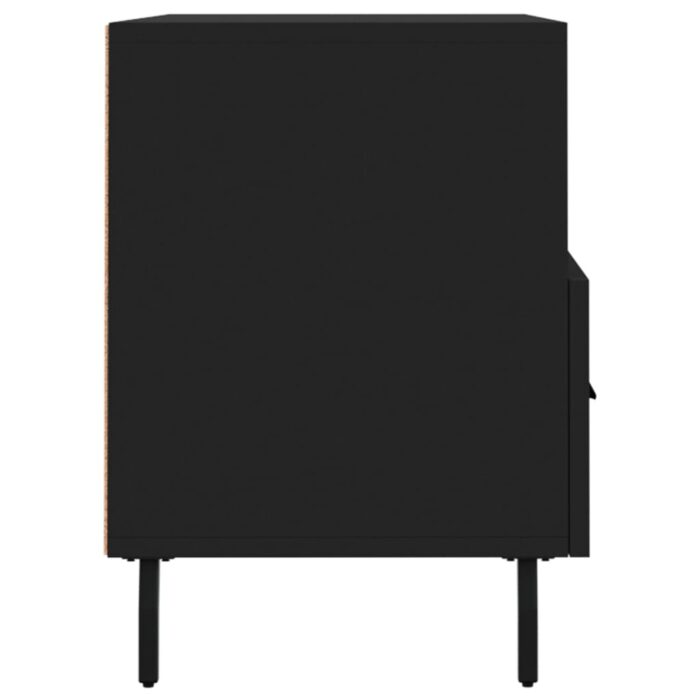 Meuble TV Noir 80x36x50 cm Bois d'ingénierie – Image 5