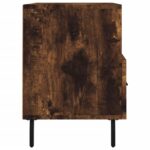Meuble TV Chêne fumé 80x36x50 cm Bois d'ingénierie – Image 5