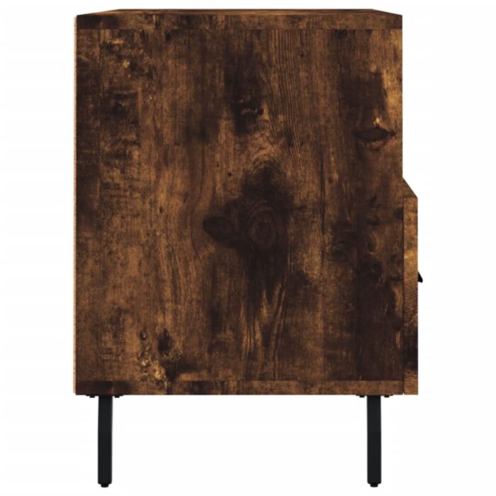 Meuble TV Chêne fumé 80x36x50 cm Bois d'ingénierie – Image 5