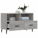Meuble TV Sonoma gris 80x36x50 cm Bois d'ingénierie – Image 2