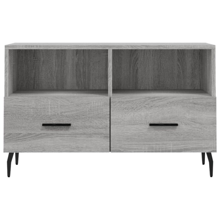 Meuble TV Sonoma gris 80x36x50 cm Bois d'ingénierie – Image 3