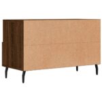 Meuble TV Chêne marron 80x36x50 cm Bois d'ingénierie – Image 6