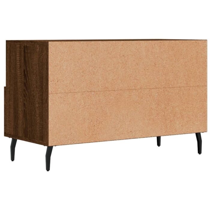 Meuble TV Chêne marron 80x36x50 cm Bois d'ingénierie – Image 6