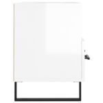 Meuble TV Blanc brillant 80x36x50 cm Bois d'ingénierie – Image 5