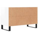 Meuble TV Blanc brillant 80x36x50 cm Bois d'ingénierie – Image 6