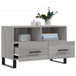 Meuble TV Sonoma gris 80x36x50 cm Bois d'ingénierie – Image 2