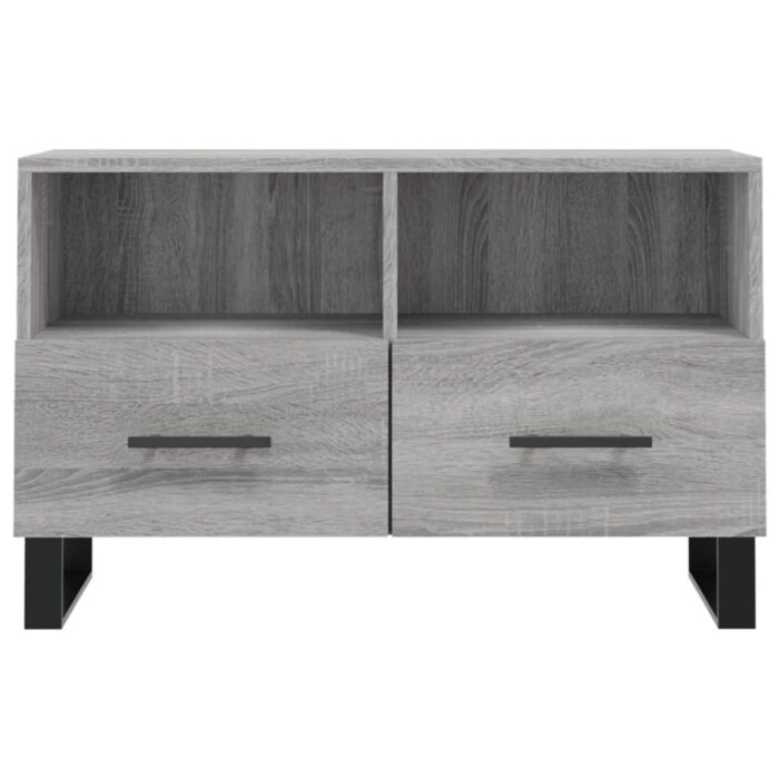 Meuble TV Sonoma gris 80x36x50 cm Bois d'ingénierie – Image 3