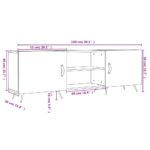 Meuble TV blanc brillant 150x30x50 cm bois d'ingénierie – Image 10