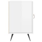 Meuble TV blanc brillant 150x30x50 cm bois d'ingénierie – Image 5