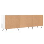 Meuble TV blanc brillant 150x30x50 cm bois d'ingénierie – Image 6