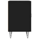 Meuble TV noir 150x30x50 cm bois d'ingénierie – Image 5