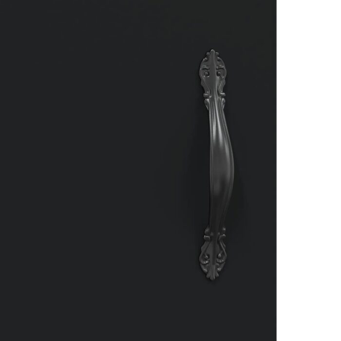 Meuble TV noir 150x30x50 cm bois d'ingénierie – Image 7
