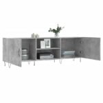 Meuble TV gris béton 150x30x50 cm bois d'ingénierie – Image 2