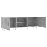 Meuble TV gris béton 150x30x50 cm bois d'ingénierie – Image 4