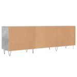 Meuble TV gris béton 150x30x50 cm bois d'ingénierie – Image 6