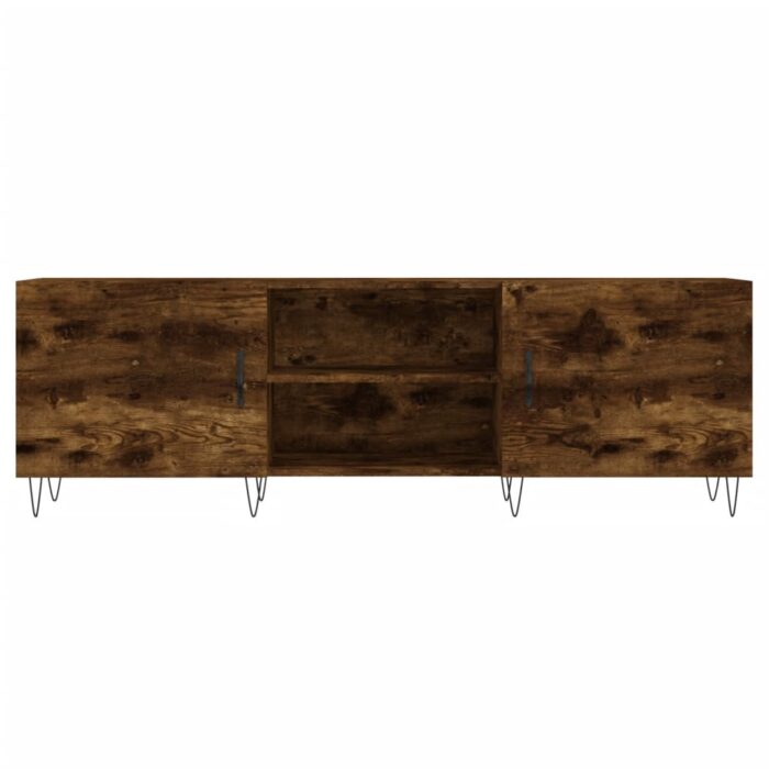 Meuble TV chêne fumé 150x30x50 cm bois d'ingénierie – Image 3