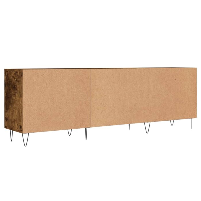 Meuble TV chêne fumé 150x30x50 cm bois d'ingénierie – Image 6