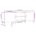 Meuble TV blanc 150x30x50 cm bois d'ingénierie – Image 10