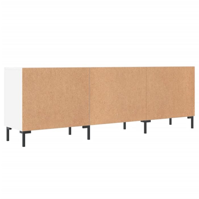 Meuble TV blanc 150x30x50 cm bois d'ingénierie – Image 6