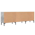 Meuble TV gris béton 150x30x50 cm bois d'ingénierie – Image 6