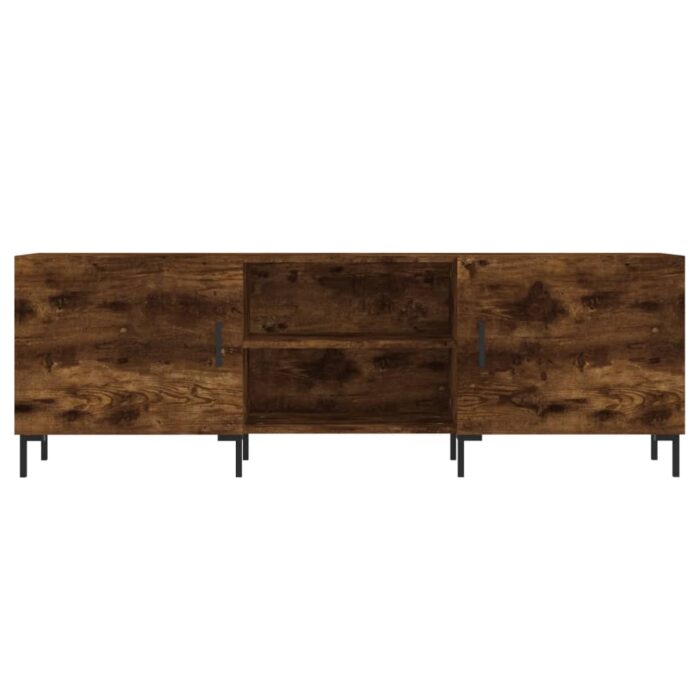 Meuble TV chêne fumé 150x30x50 cm bois d'ingénierie – Image 3