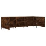 Meuble TV chêne fumé 150x30x50 cm bois d'ingénierie – Image 4
